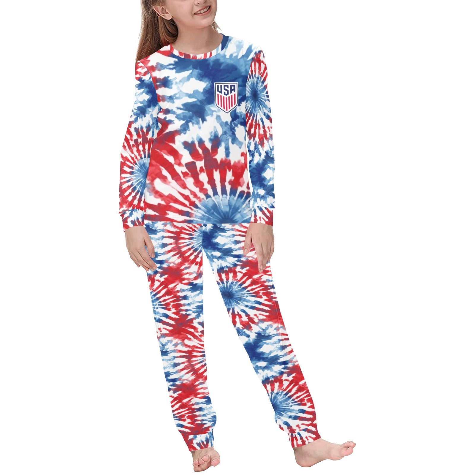 Megan Rapinoe USA Soccer • July 4th Soccer Pajamas for Kids •USA Women's Soccer FIFA Jersey • Kids Soccer Gift XL