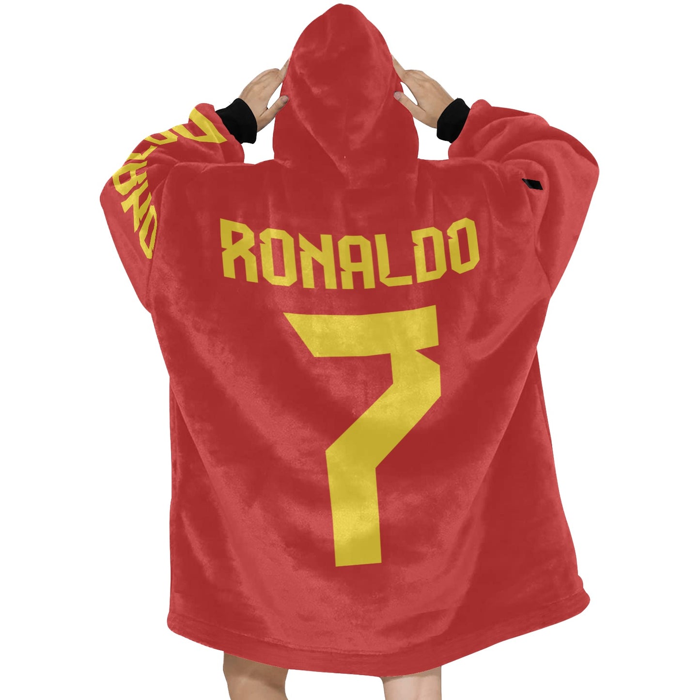 CR7 Kids Hooded Blanket  • Cristiano Ronaldo Gift for Kids and Adults • Portugal World Cup Soccer Blanket