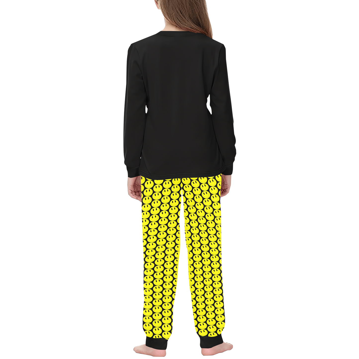 Unisex Retro Checkered Pajamas for Kids •Smiley Face • 'Too Legit to Quit