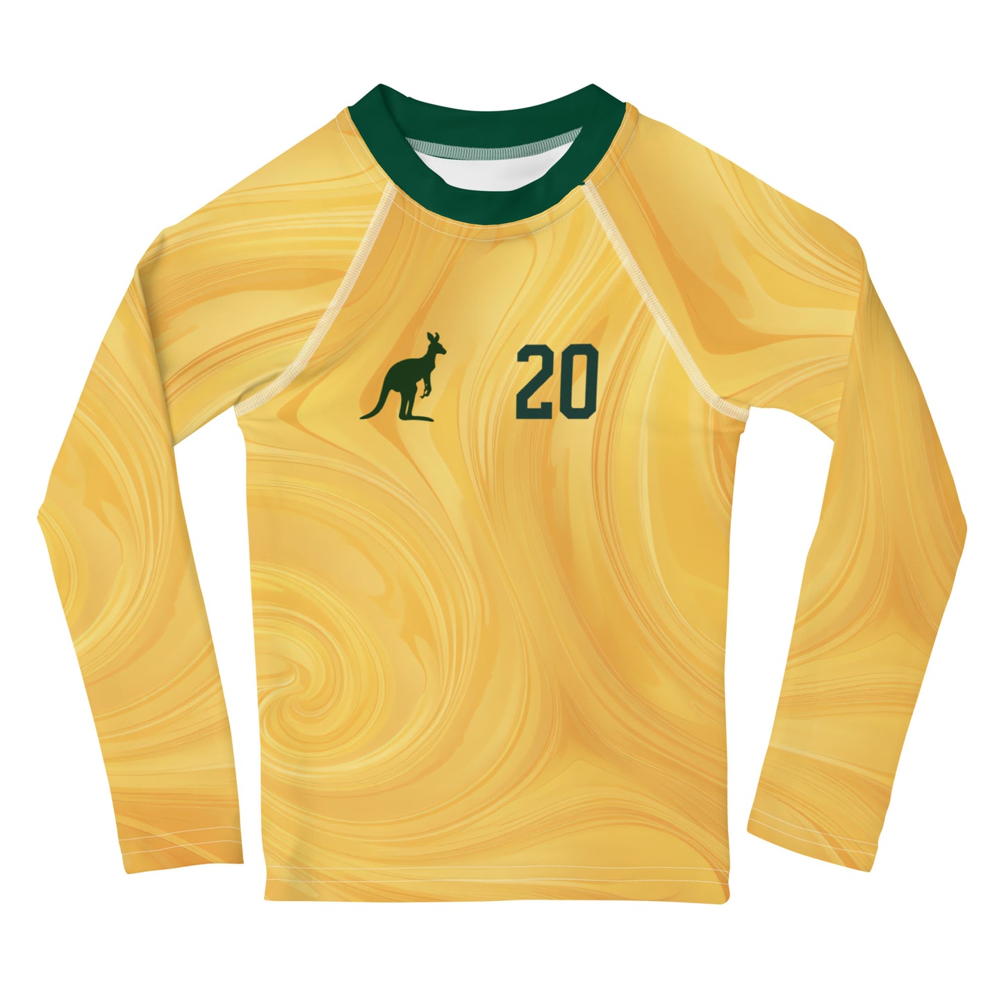 Australia-Inspired Soccer Swim Rashguard • FIFA World Cup Jersey Edition • Sam Kerr