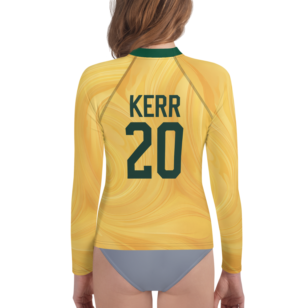 Australia-Inspired Soccer Swim Rashguard • FIFA World Cup Jersey Edition • Sam Kerr