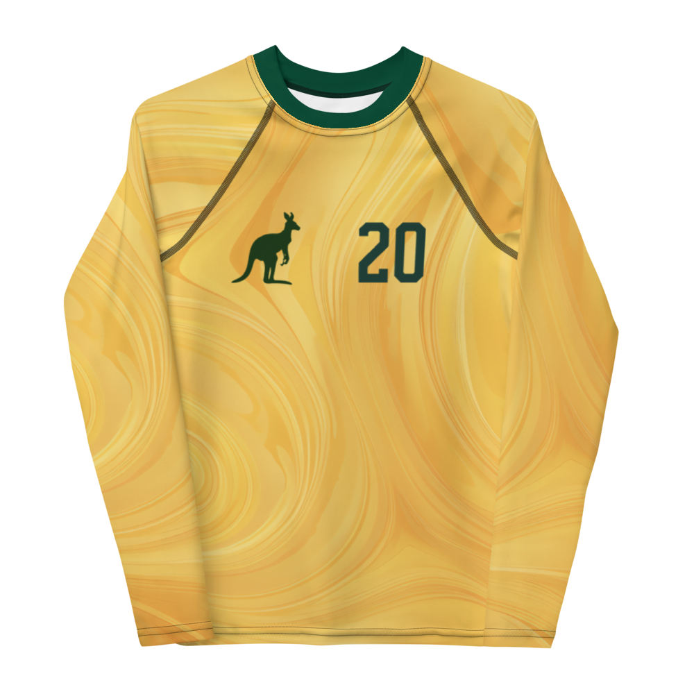 Australia-Inspired Soccer Swim Rashguard • FIFA World Cup Jersey Edition • Sam Kerr