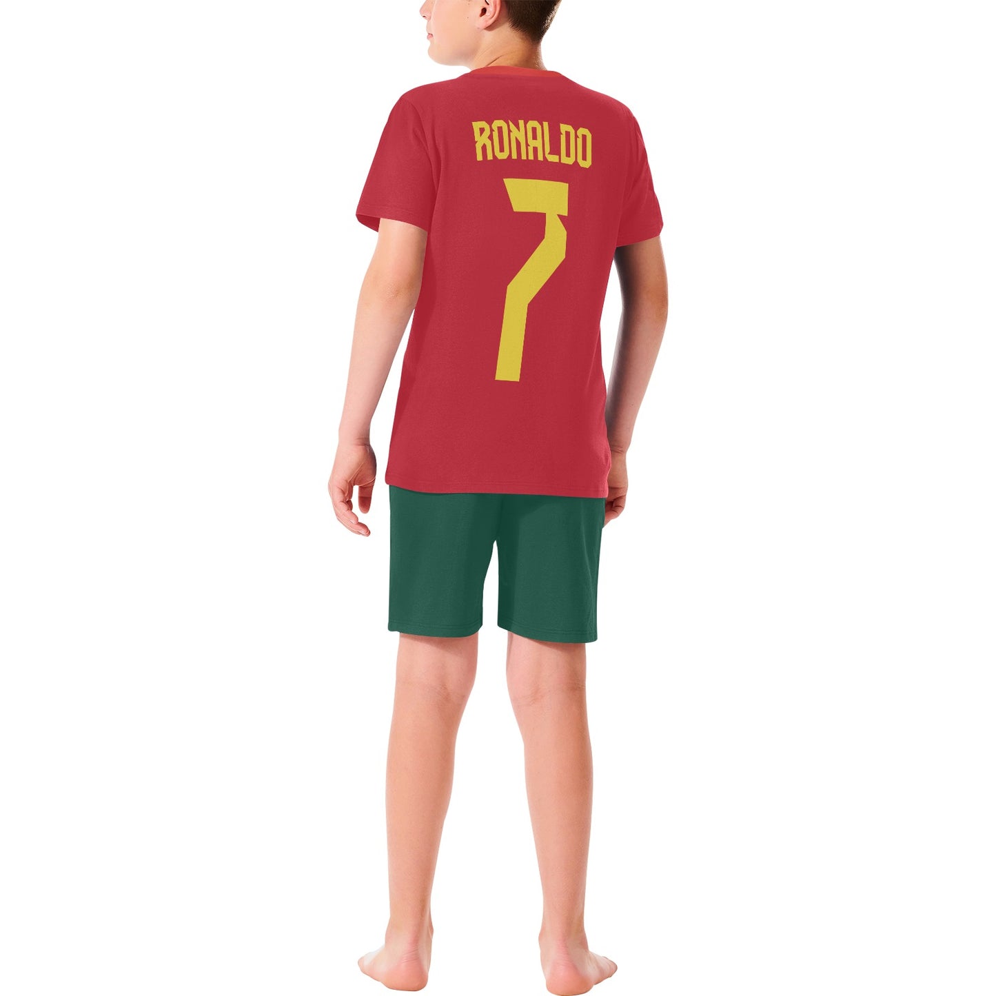 Cristiano Ronaldo • Kids Short Sleeve Soccer Pajamas  • Ronaldo Soccer Kid Gift • Al-Nassr Fan • Christmas Soccer Gift