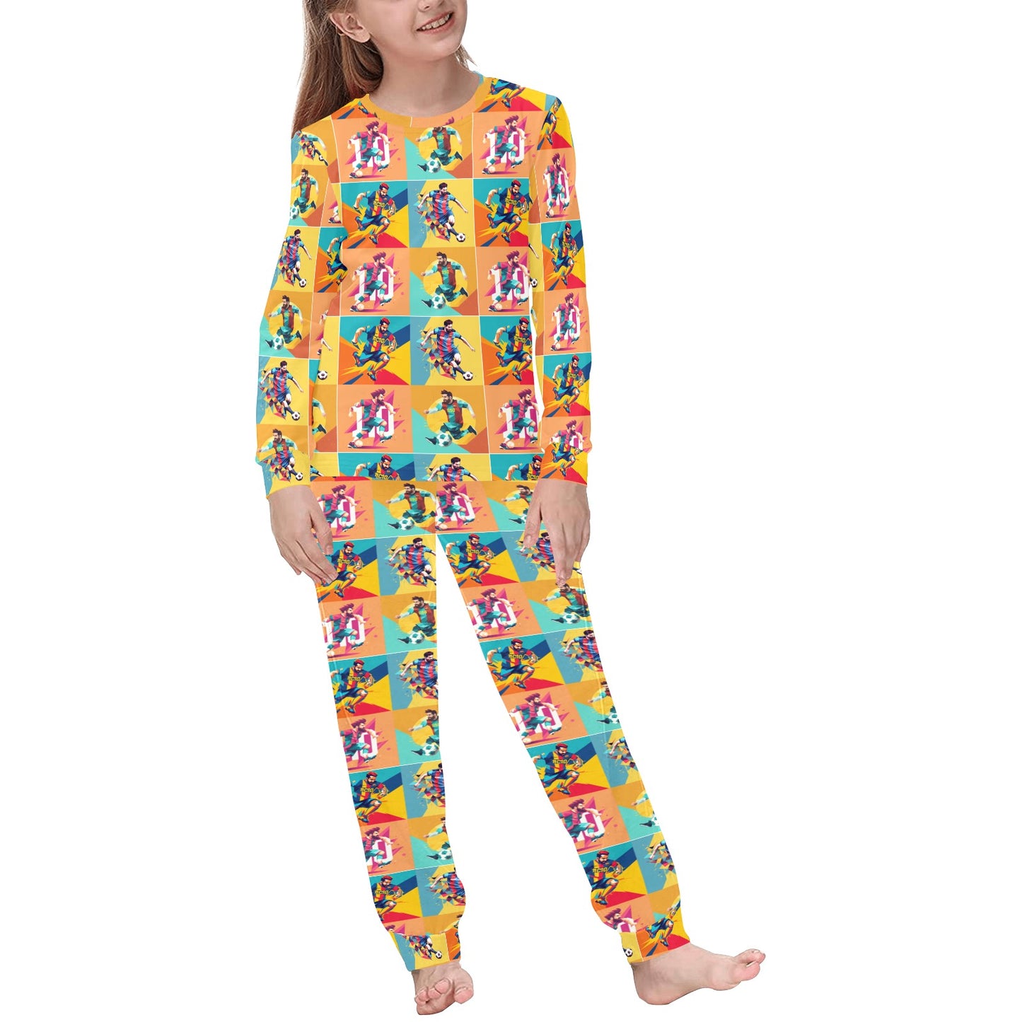 Lionel Messi 90's Electric Kid's Soccer Pajamas • FIFA World Cup PJs• Messi Pajamas • Soccer Kid Gift • Soccer Birthday