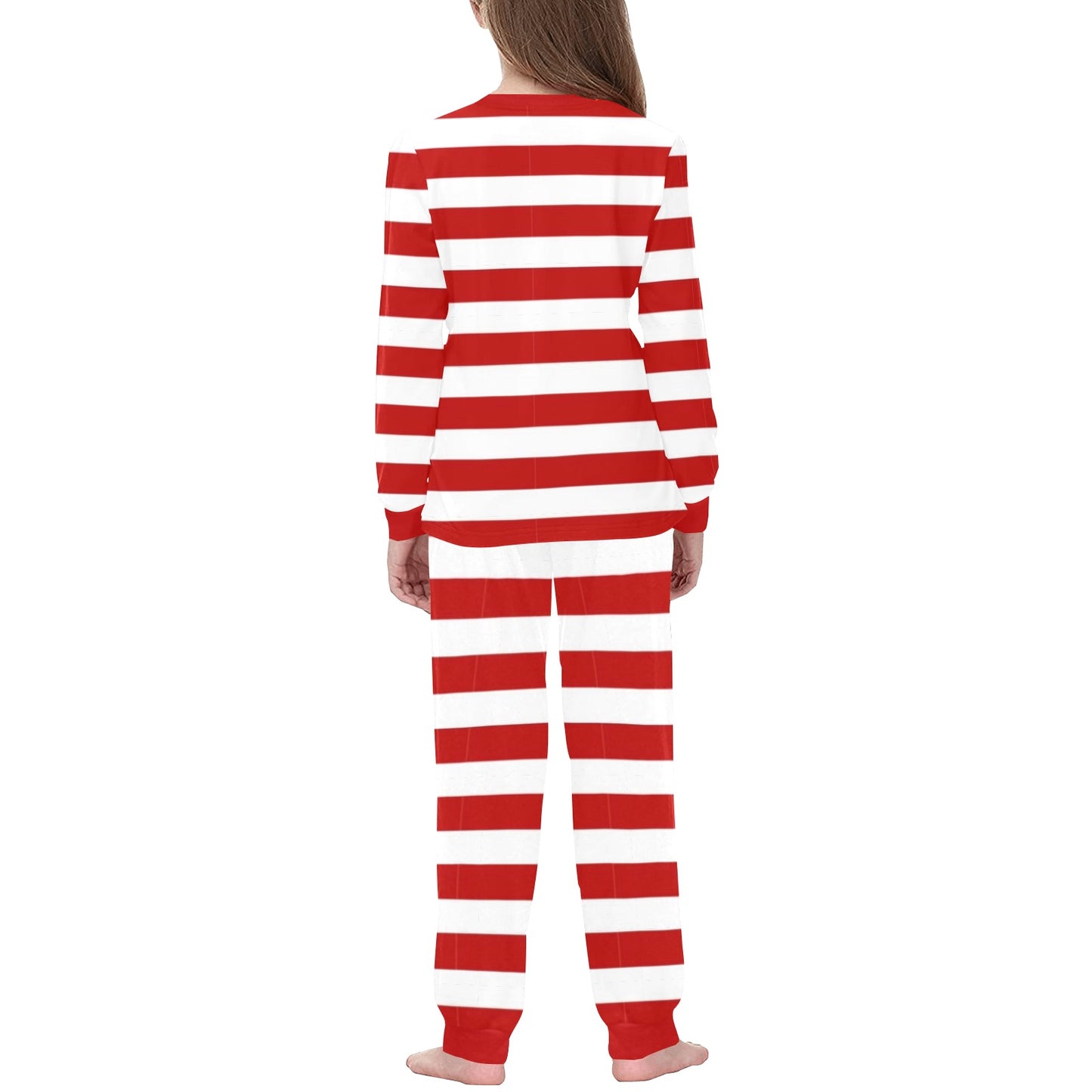 Arsenal Striped Soccer Pajamas • Soccer Christmas Gift • Festive Sleepwear for Arsenal Fans