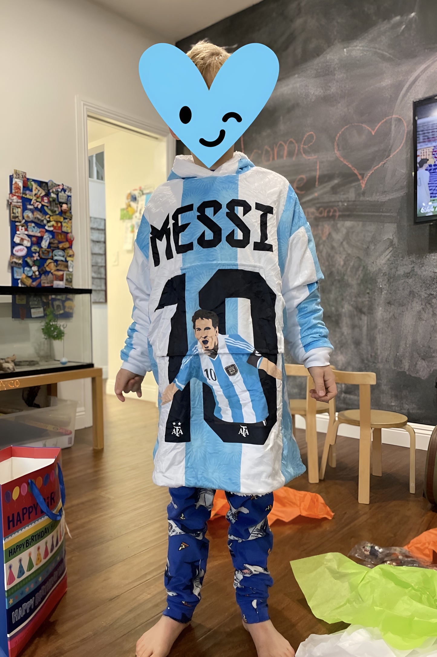 Lionel Messi 10• Kids Hooded Blanket • Messi Goal • Messi Soccer Kid Gift • Messi Soccer Christmas Gift
