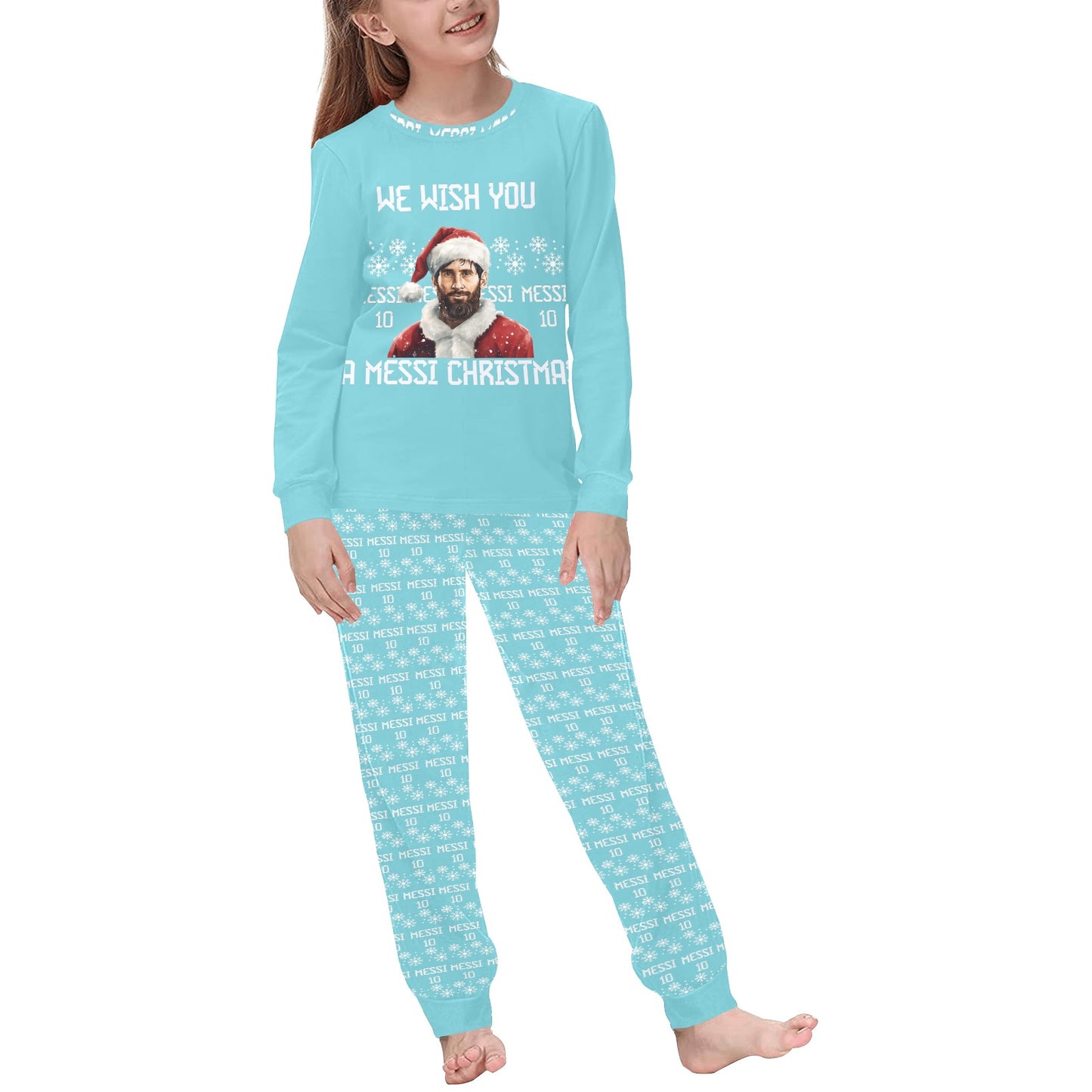 🎅Messi Christmas Kids Pajamas 🎅 Matching Family Pajamas 🎅Soccer Christmas gift for kids