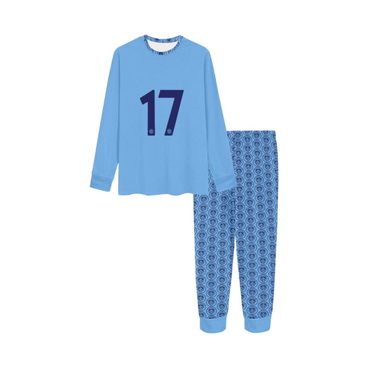 Man City • Kevin De Bruyne #17 • Kids Soccer Pajamas • Premier League Soccer • Custom Manchester City Pajamas