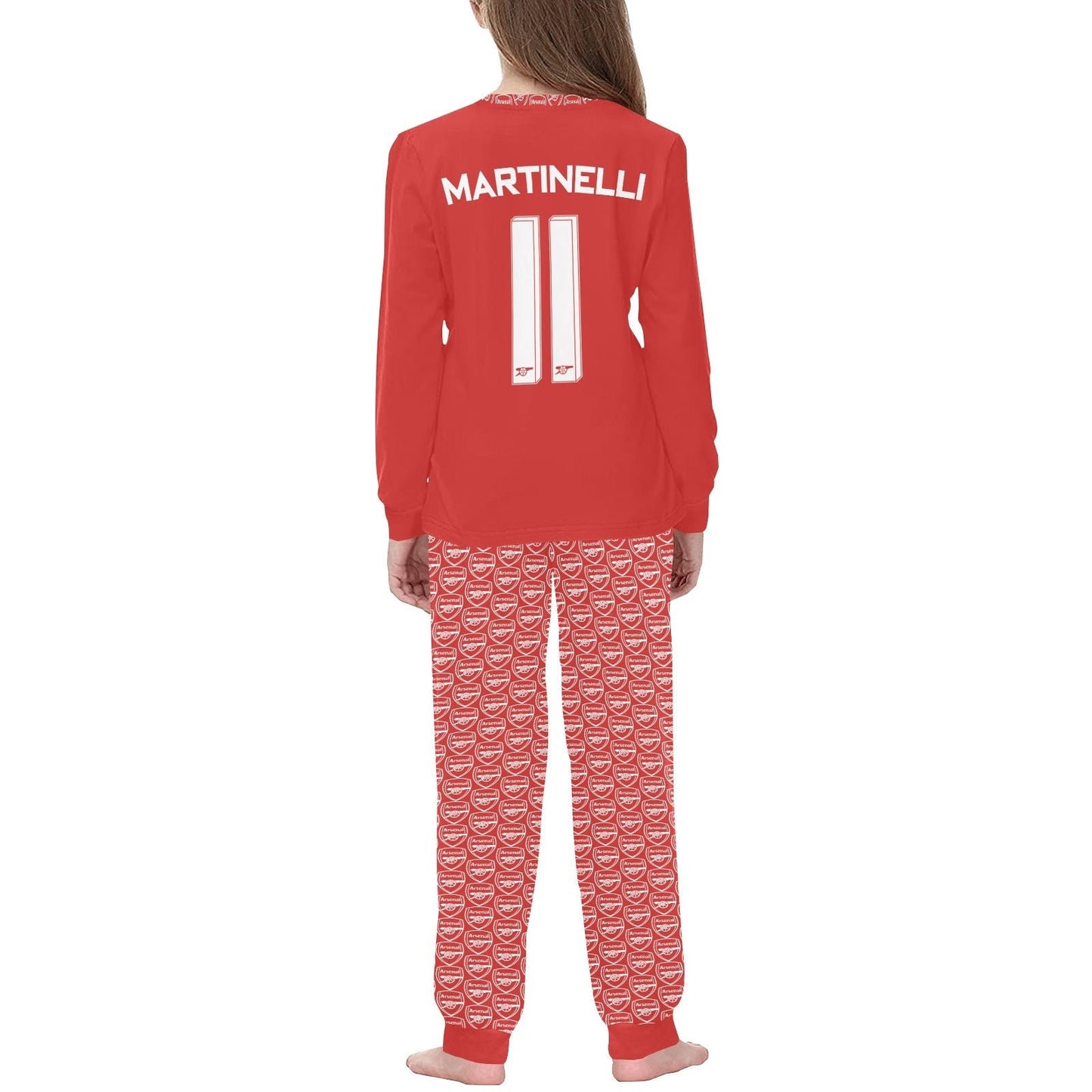 Arsenal • Gabriel Martinelli #11 • Kids Soccer Pajamas • Premier League Soccer • Custom Arsenal Pajamas