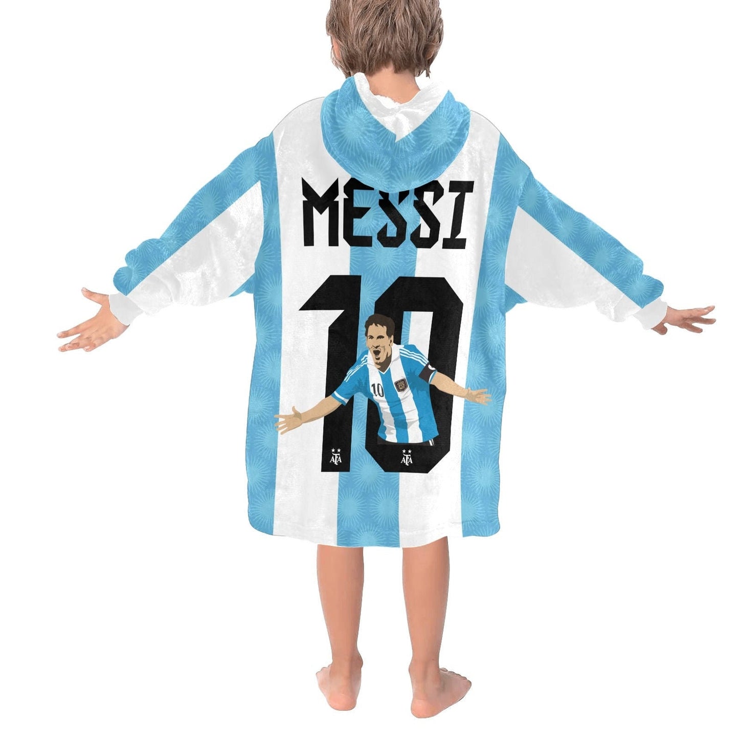 Lionel Messi 10• Kids Hooded Blanket • Messi Goal • Messi Soccer Kid Gift • Messi Soccer Christmas Gift