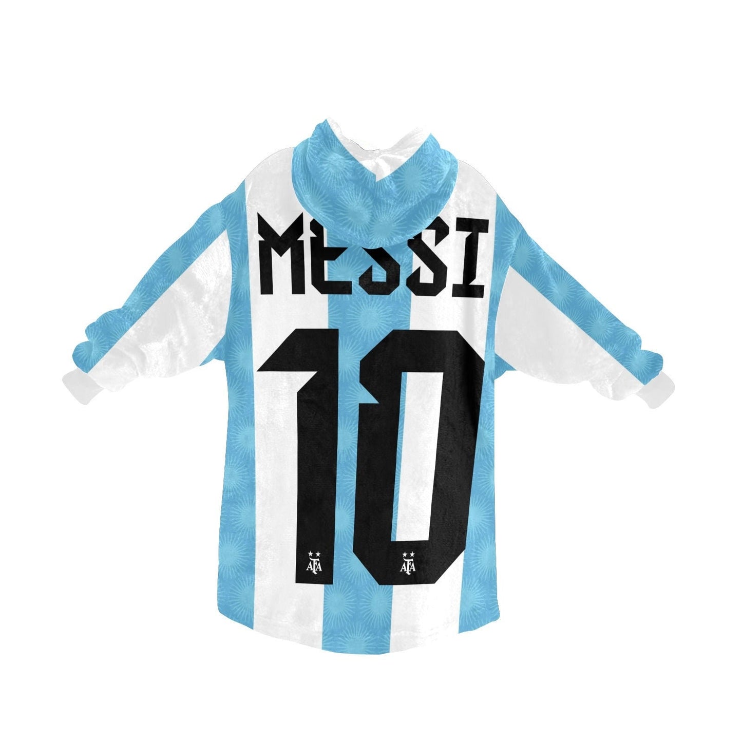 Lionel Messi 10• Kids Hooded Blanket • Messi Soccer Kid Gift • Argentina World Cup Kit • Tween Soccer Gift