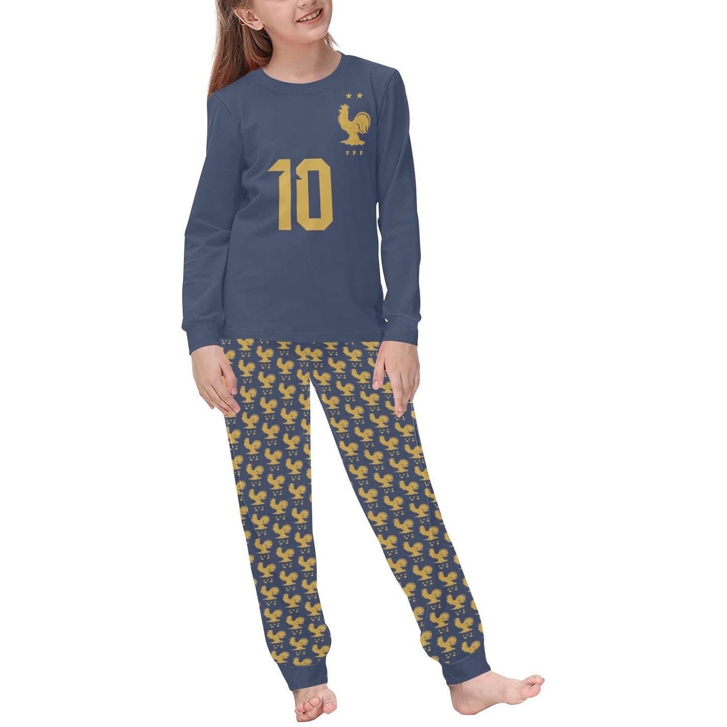 Kylian Mbappe 10 • Soccer Youth Pajamas • France FIFA World Cup Jersey • Personalized FIFA • SoccerFan Gear • Soccer Birthday Gift