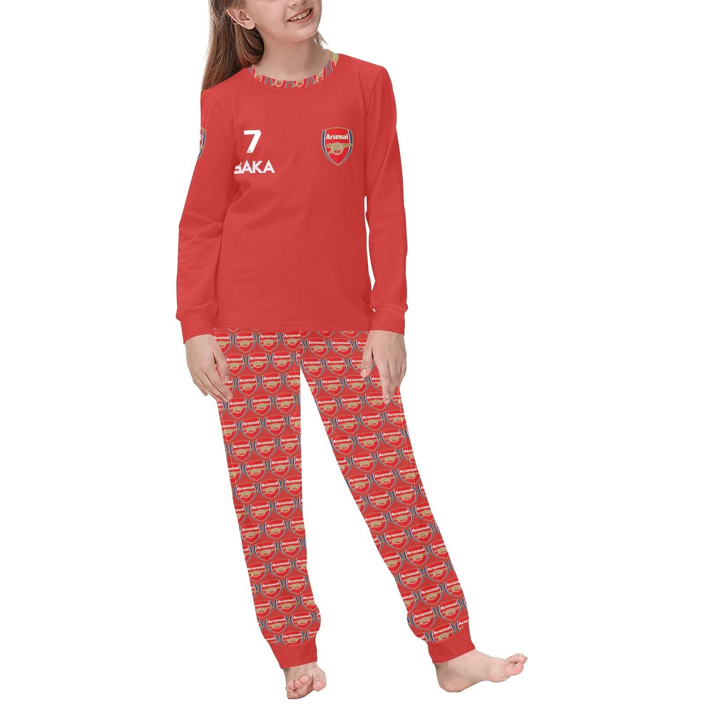 Bukayo Saka 7 • Arsenal Gift for Kids • Kids Soccer Pajamas • Premier League Soccer Jersey