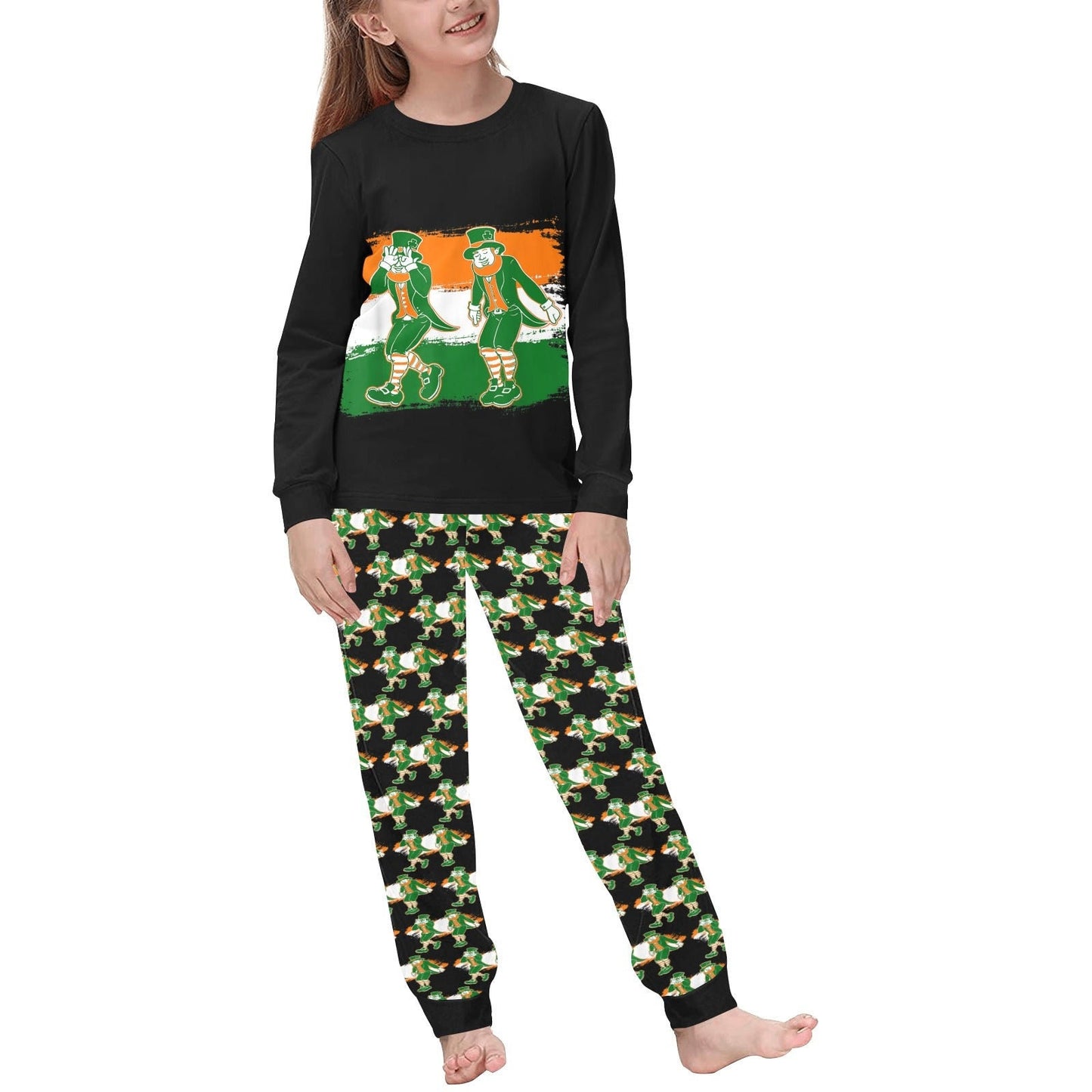 Leprechaun GRIDDY Pajamas • St. Patricks Day gift • kids pajamas • NFL Justin Jefferson • Christian Pulisic.