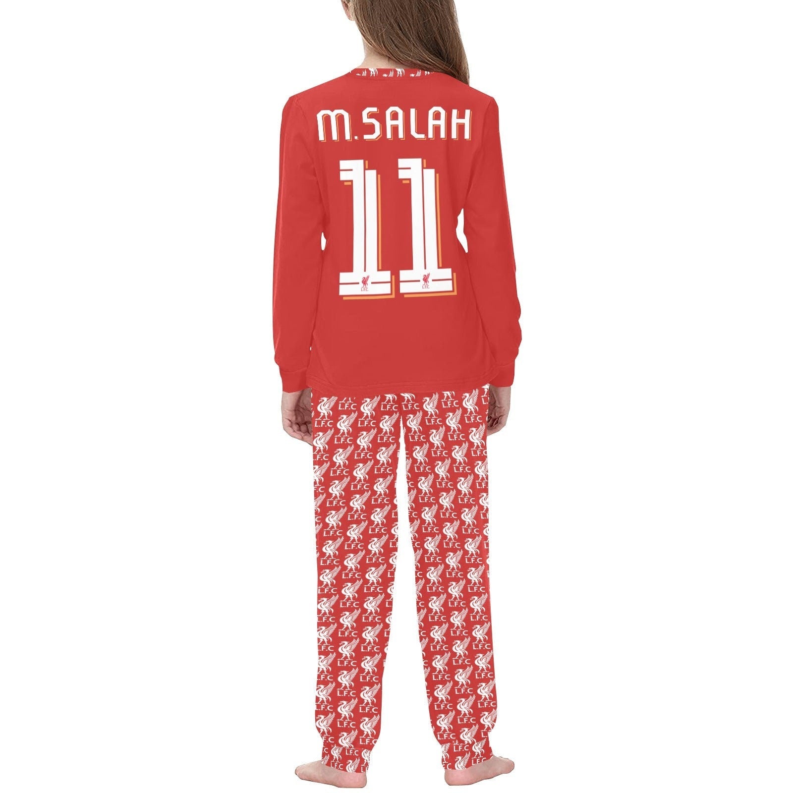 Liverpool Mo Salah 11 Kids Soccer Pajamas Gender Neutral Premier League LFC Jersey